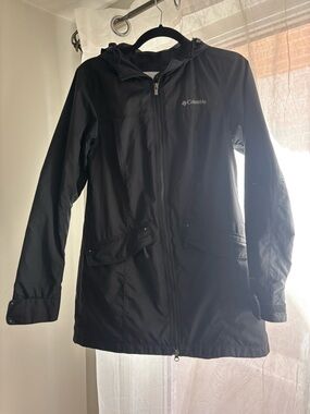 Columbia Black Hooded Waterproof Jacket